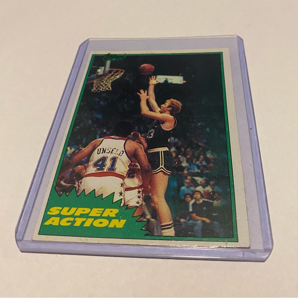 Larry Bird 1982 Super Action Topps Baseball Card L. Bird 2nd Year!! Vintage